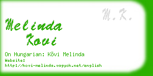 melinda kovi business card